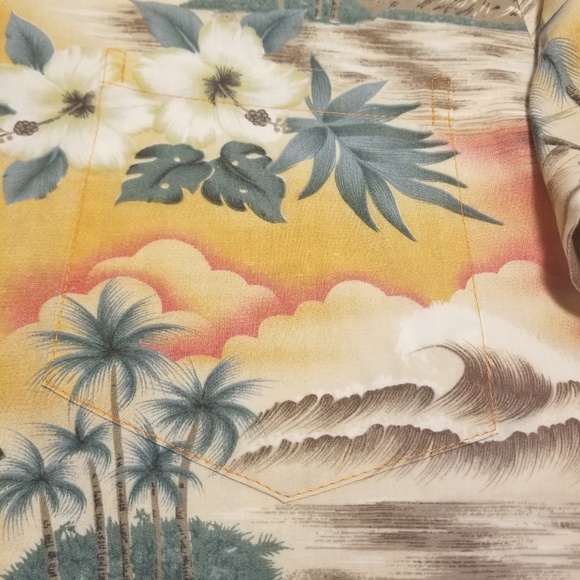 Kys Mens Hawaiian Shirt Made in USA W 27" L30 1/2" - Picture 8 of 8